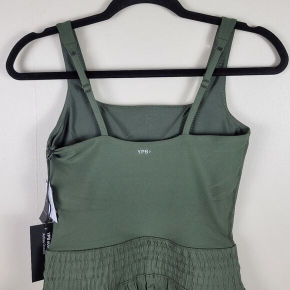 Abercrombie & Fitch YPB Olive Green SculptLUX Hybrid Flyaway Active Onesie - Picture 4 of 11